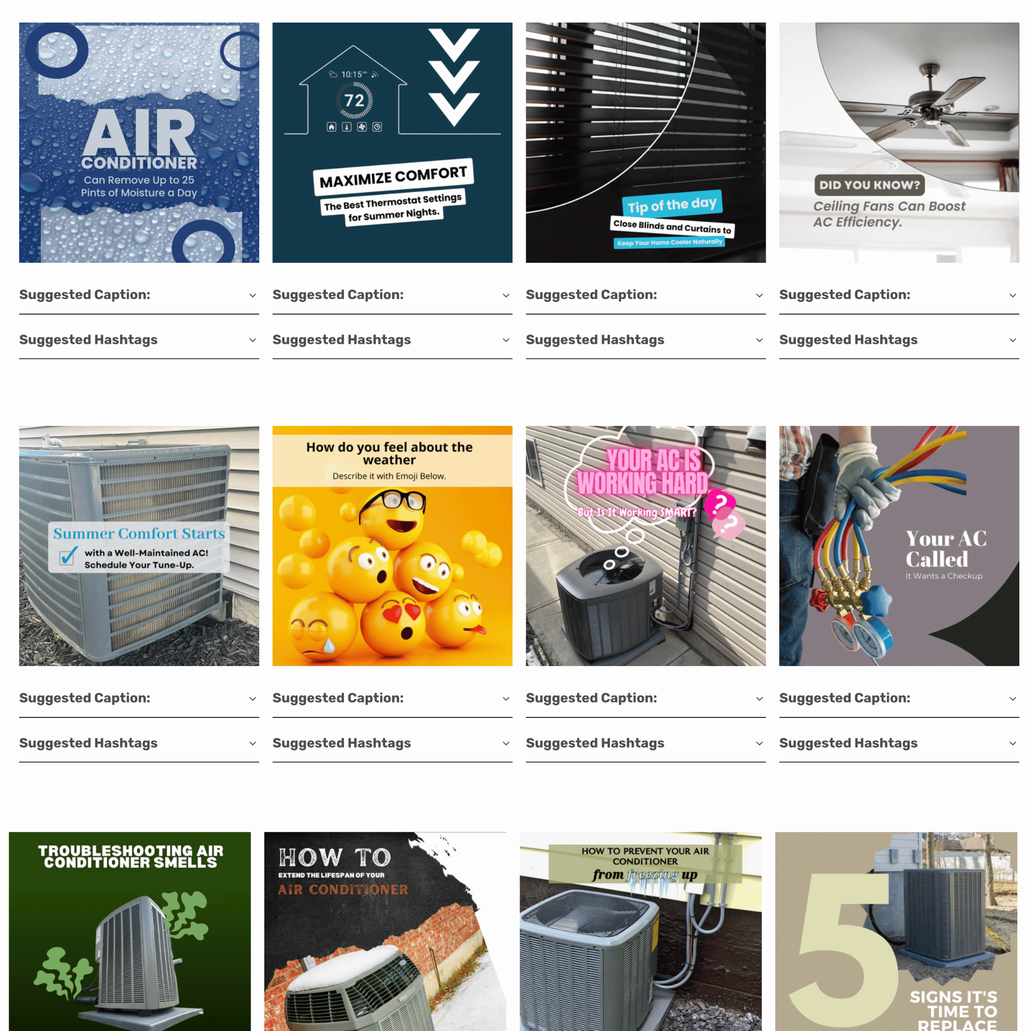 HVAC Summer Content Kit - Social Media